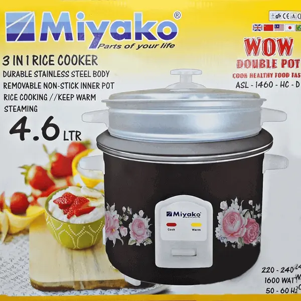 Miyako ASL 1460-HC-D Big Capacity 4.6 Liter Rice Cooker – View 2